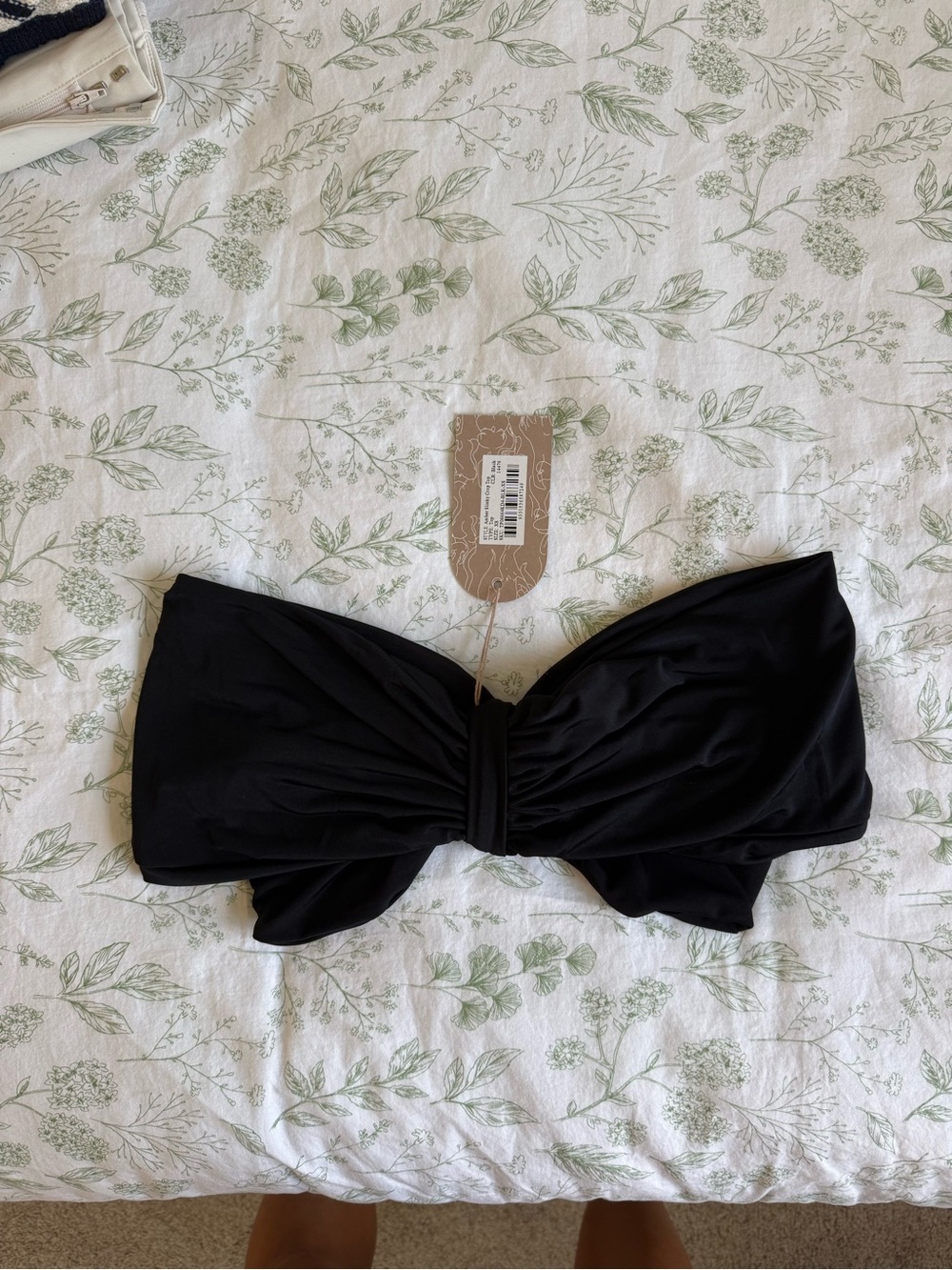 Meshki Black Twist-Front Bandeau Top